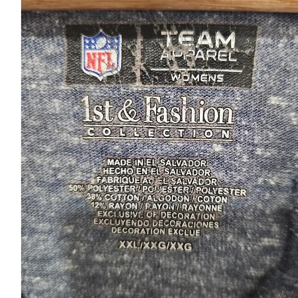 NFL Team Apparel Denver Broncos T-Shirt Heather Grey Size XXL - Picture 3 of 3